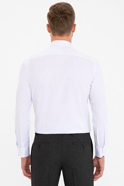 Pierre Cardin Λευκό Slim Fit Basic πουκάμισο