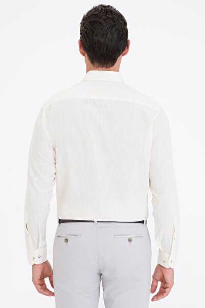 Pierre Cardin Ανοιχτό κίτρινο πουκάμισο με κανονική εφαρμογή