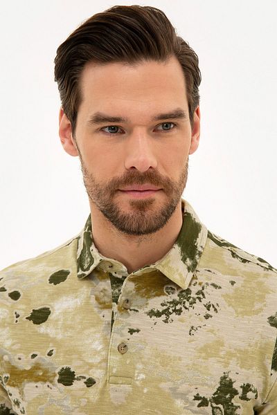 Pierre Cardin Ελαφρύ Χακί Slim Fit Polo T-shirt
