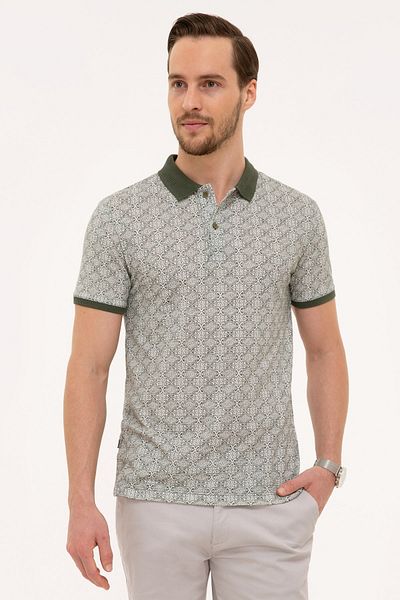 Pierre Cardin Ελαφρύ Χακί Slim Fit Polo T-shirt