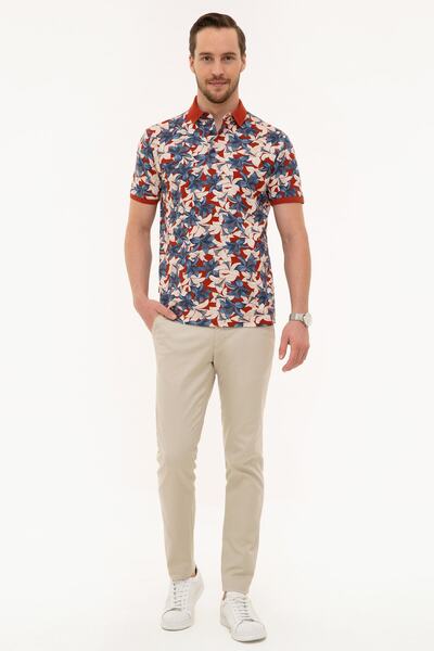 Pierre Cardin Μπλουζάκι με λαιμόκοψη Polo Slim Fit Tile