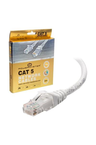 Powermaster كابل إنترنت إيثرنت Cat5 بطول 3 أمتار في صندوق