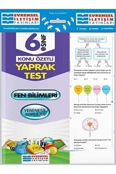 Evrensel İletişim Yayınları Evrensel 6. Sınıf Fen Bilimleri Konu Özetli Yapra...