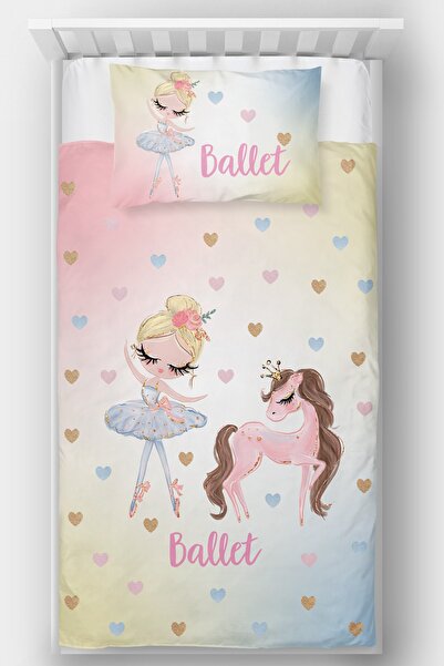 Homamia Cuvertură de pat unică Unicorn și Balerină