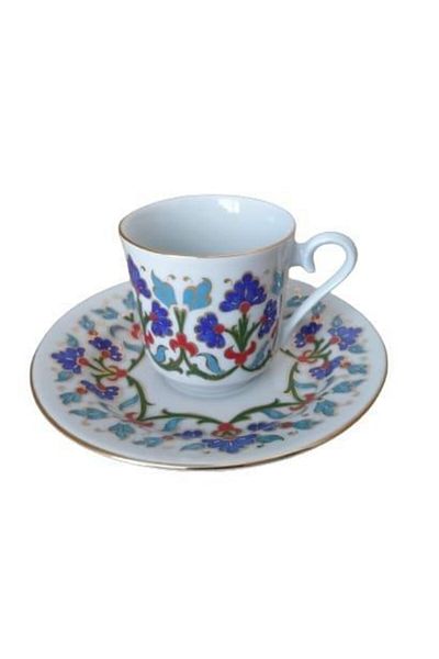 Kütahya Porselen Pattern Coffee Cup Set for 2 People