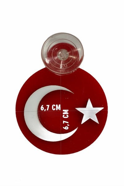 SEDEF LED SHOP Turkish Flag Plexi Arma with Suction Cup