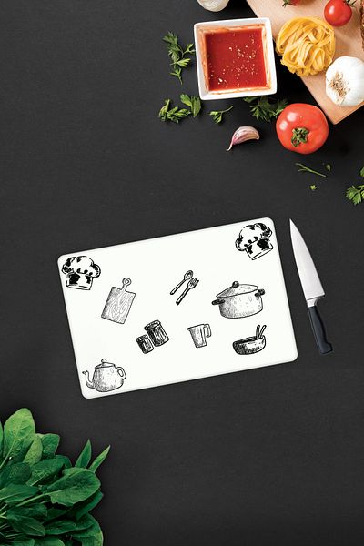Decorita Whiteboard |   Glass Cutting Board - Glass Cutting Board |   20cm X 30cm