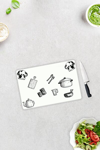 Decorita Whiteboard |   Glass Cutting Board - Glass Cutting Board |   20cm X 30cm