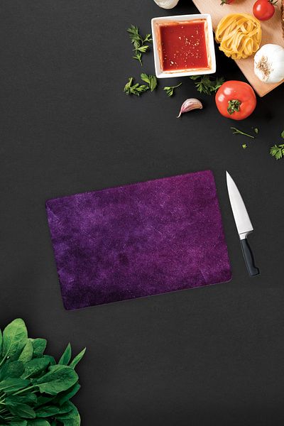 Decorita Purple Tissue |   Glass Cutting Board - Glass Cutting Board |   20cm X 30cm