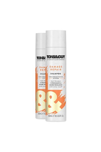 Toni&Guy 250 ml Hair Care Shampoo - X2 for Damaged Hair