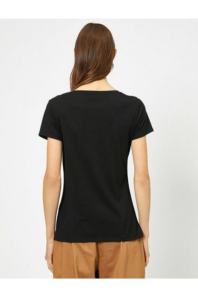 Koton Tricou de bază cu decolteu în V pentru damă