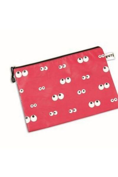 Puti Eye Patterned Zippered Fabric File A4