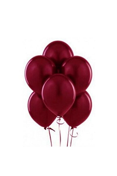 Festivall Party Shopping Metalik Bordo Balon 10'lu Paket