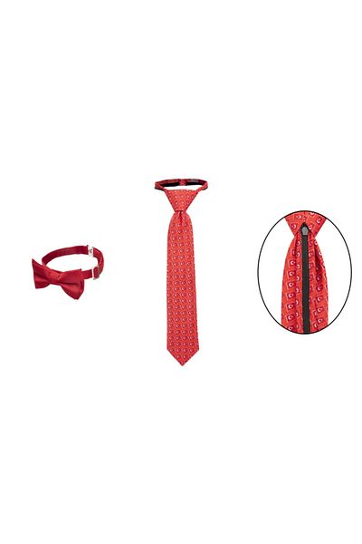 ChatonDor Children's Turkish Flag Patterned Bow Tie Necktie Set of 2