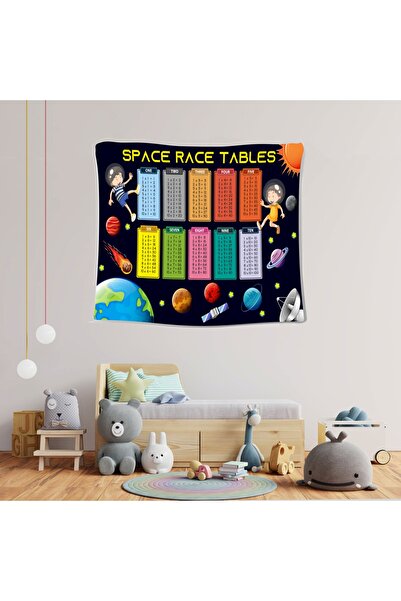 Şen Dekorasyon Masa de înmulțire spațială Tapet pentru copii