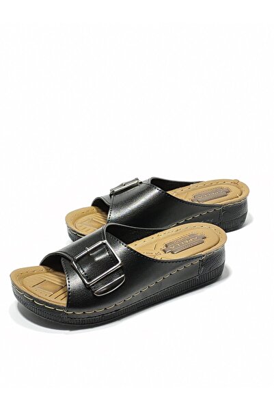 Apella Жіночі чорні тапочки з пряжкою