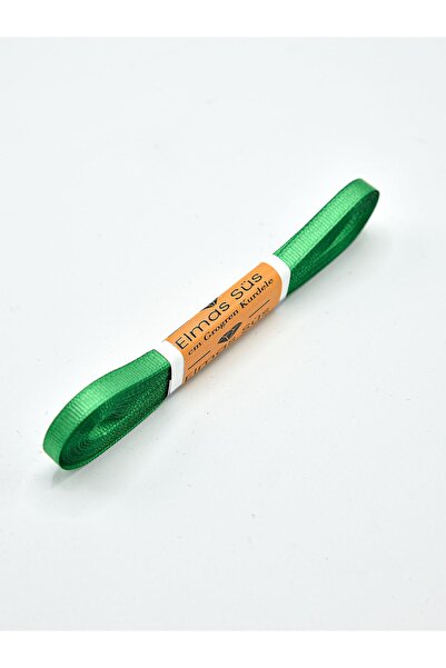 E Elmas شريط من الحرير المضلع باللون الأخضر الزمردي (6 مم - 10 م)