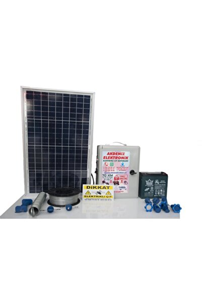 Akdeniz Elektronik Elektrikli Çit Ayı Domuz Kovucu 50w Panel 24 Amper Akü Ful...