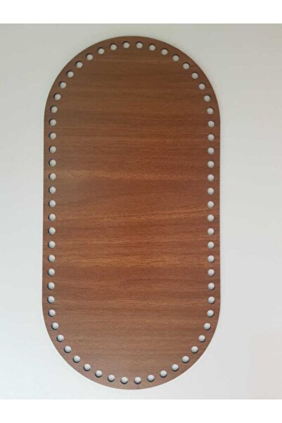 SUN LAZER Örgü Plakası Oval 20x14 Ceviz 2 Adet