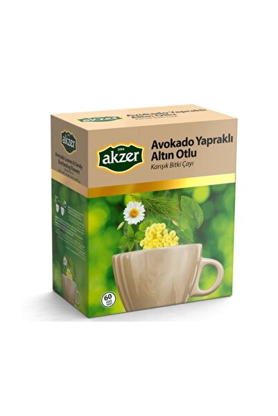 Akzer Avokado Yapraklı Altın Otlu Çay 60 Lı
