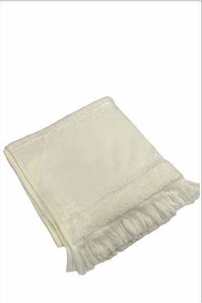 Nurpak Μεγάλη Βελούδινη Πετσέτα Ατεμίνης 50x90 - Κρέμα