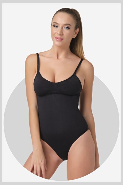 Siyah Çıt Çıtlı Slip Body Korse 9s04