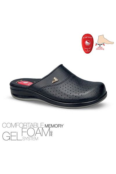 Ceyo 9844 Flex-1 Black Orthopedics Microfiber Technology Sabo Unisex Άνετο σύστημα τζελ με αφρό μνήμης