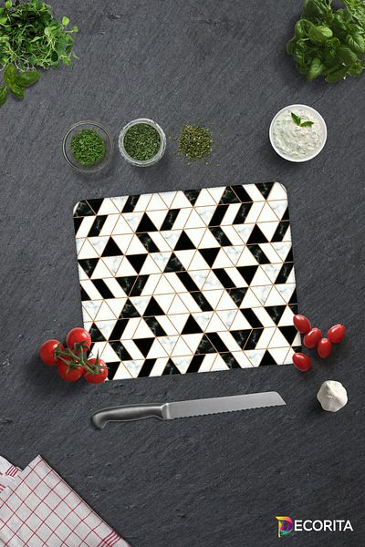 Decorita Black Gold |   Glass Cutting Board - Glass Cutting Board |   29cm X 34cm