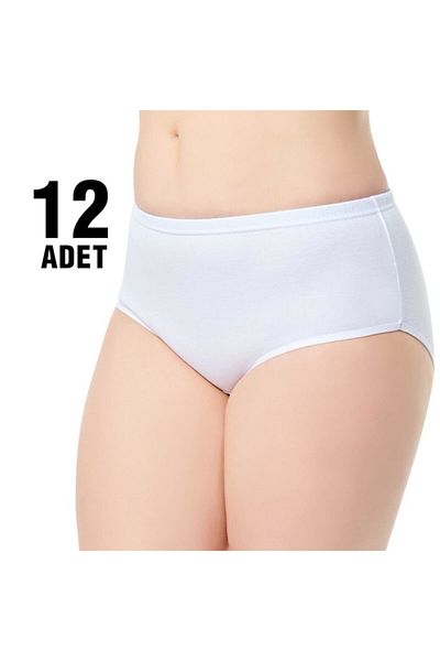 Tutku Chiloți Bato pentru femei cu nervuri albe, pachet de 12