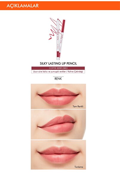 Missha İpeksi Dokuda Kalıcı Dudak Kalemi  Silky Lasting Lip Pencil (Coffee Berry)