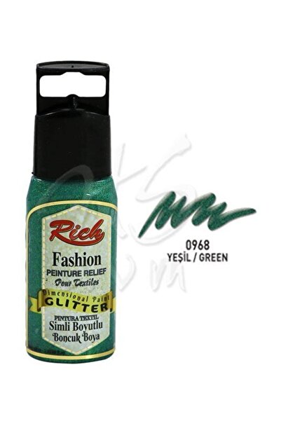 Rich Boyutlu Boncuk Boya Simli 60cc 968 Yeşil