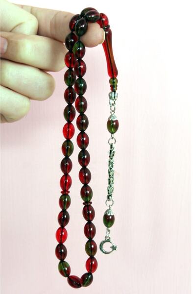 Bilsen Store Erkek Ay Yıldız Püsküllü Toz Kehribar Tesbih