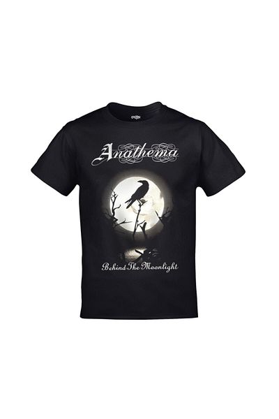 Orijin Tekstil Anathema Behind The Moonlight Front and Back Printed Black Tshirt