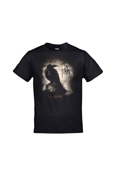 Orijin Tekstil In Flames Printed Unisex Μαύρο Tshirt