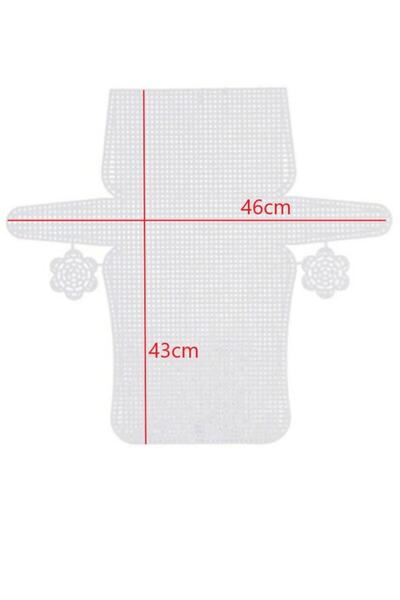 BALIM ÖRGÜ EVİ Geantă din pânză din plastic 46x43 brodata