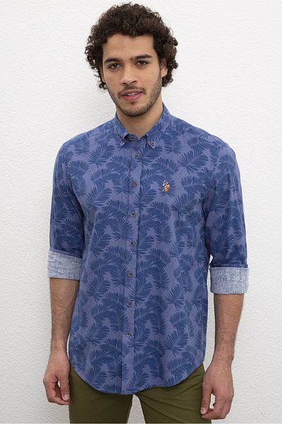 U.S. Polo Assn. Ανδρικό πουκάμισο - Navy Blue