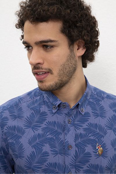 U.S. Polo Assn. Ανδρικό πουκάμισο - Navy Blue