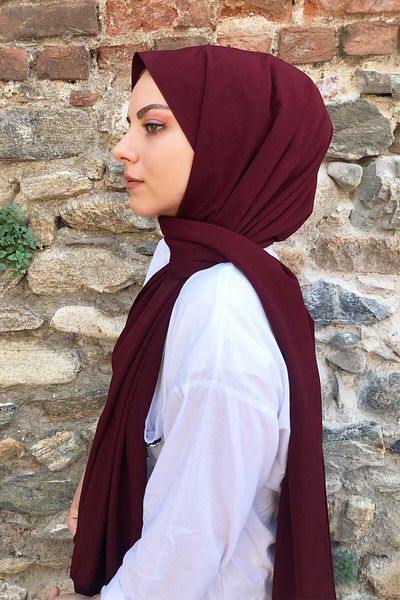 NEWSTORE Şal de mătase Medina Burgundy pentru damă