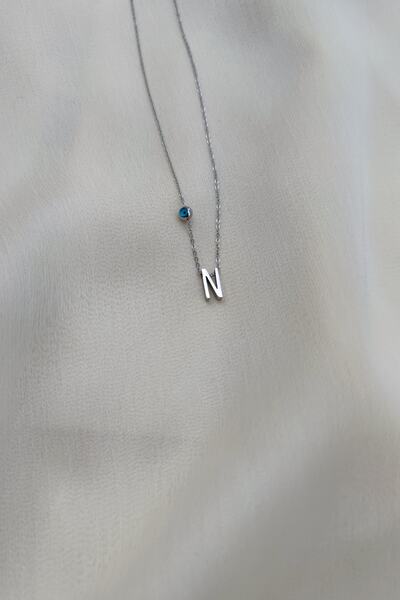 BUNNY Steel letter necklace - N