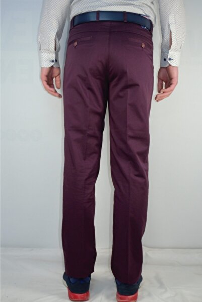 Bomonti Men's Burgundy Lycra Trousers