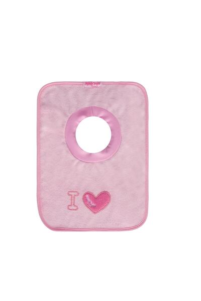 Sevi Bebe مريلة منشفة ذات ياقة وردية للأطفال للجنسين