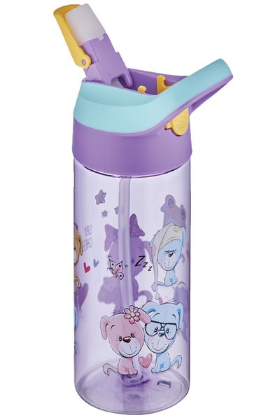 Vagonlife Tritan Pink School Water Bottle with Straw 500 Ml