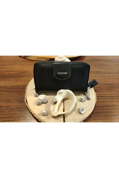 GUARD Women's Black Genuine Leather Wallet