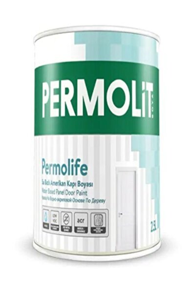 Permolit Su Bazlı Amerikan Kapı Boyası Beyaz 0.75 Lt..plastik Kutusunda