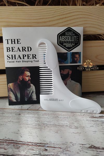 Nano Absolute Beard Comb Plastic G-017 White Elsevkozmetik