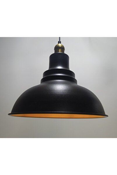 Genel Markalar Retro Rustik Metal Sarkıt Avize Eskitme Duylu Siyah Içi Altın