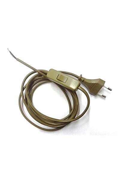 Renklipriz Arapuarlı Fişli Kablo Lambader Abajur Kablosu