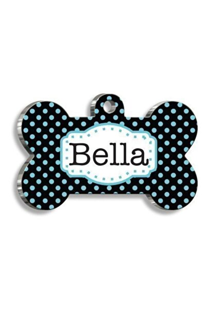 Generic Brand Blue Polka Dot Cat Dog Tag Medium: 2.6 X 3.8 Cm