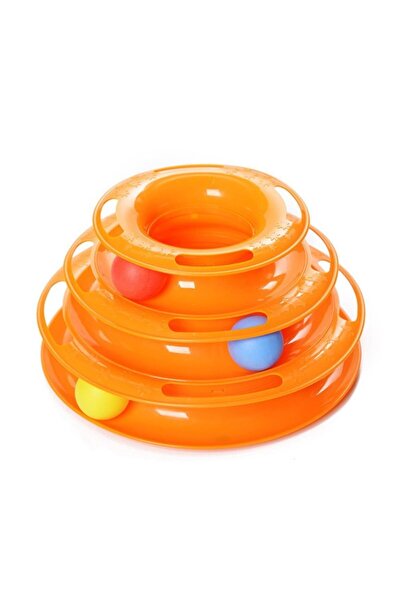 Genel Markalar Tower Of Tracks 3 Katlı Kedi Oyuncağı Seti - Turuncu