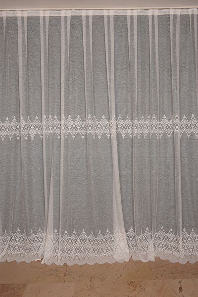 AKÇA TEKSTİL White Single Wing Belly Pleated Background Curtain - 300*260 Cm